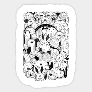 Cactus-Doodle Sticker